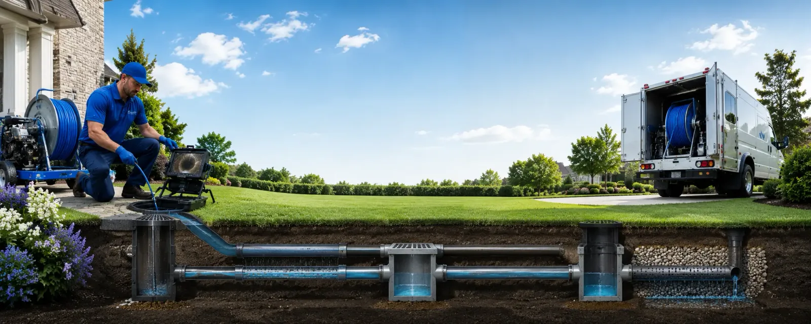 Outdoor drain cleaning information for Owaneco, IL